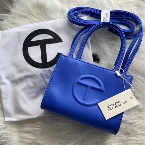 blue telfar bag|royal blue telfar bag.